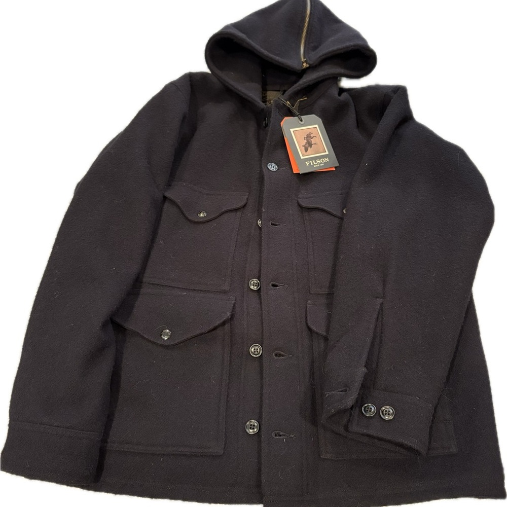 Filson Men's Mackinaw Wool Hooded Cruiser new Medium - Picture 4 of 4